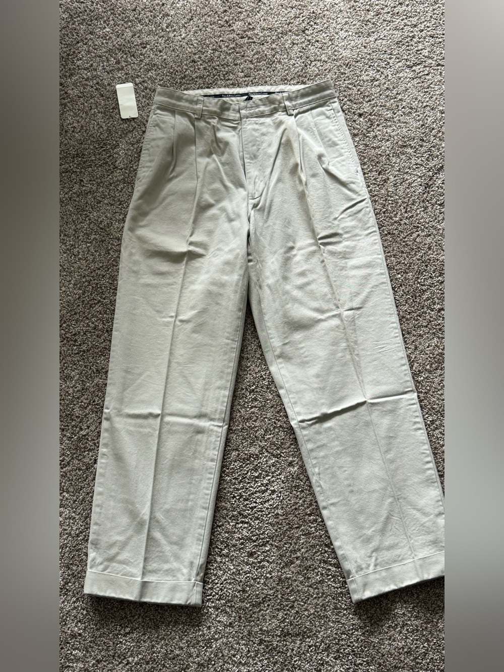 Ralph Lauren Light Gray Pleated Chinos